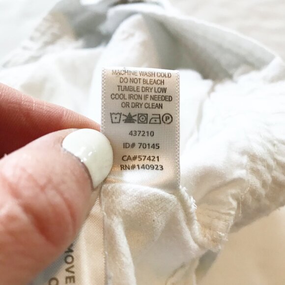 LOU & GREY White Linen Blend Stitching Detail Shorts Womens Large - Picture 5 of 10